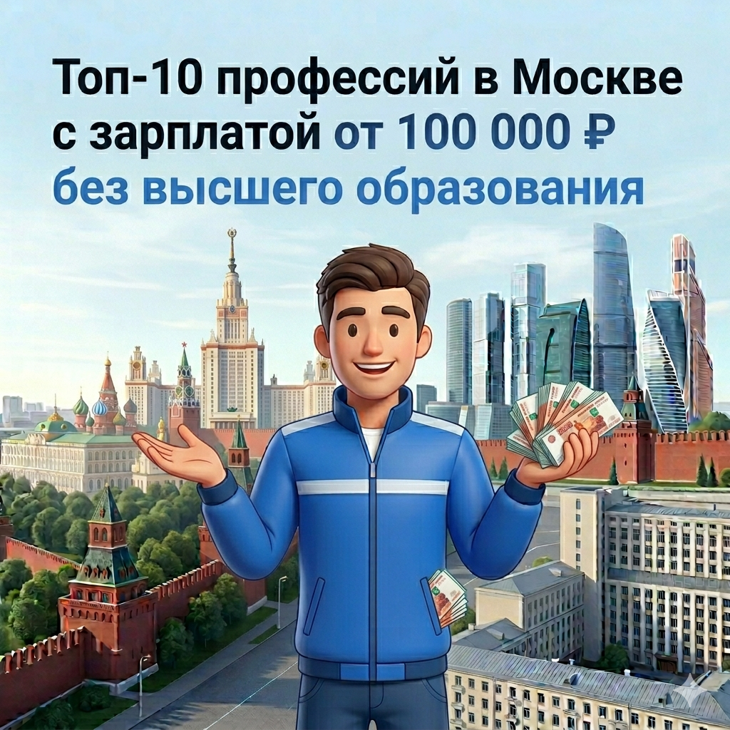 Топ-10 профессий в Москве с зарплатой от 100 000